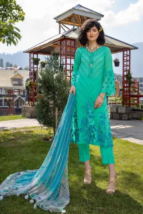 3-Pc Unstitched Embroidered Swiss With Chiffon Dupatta CM-12