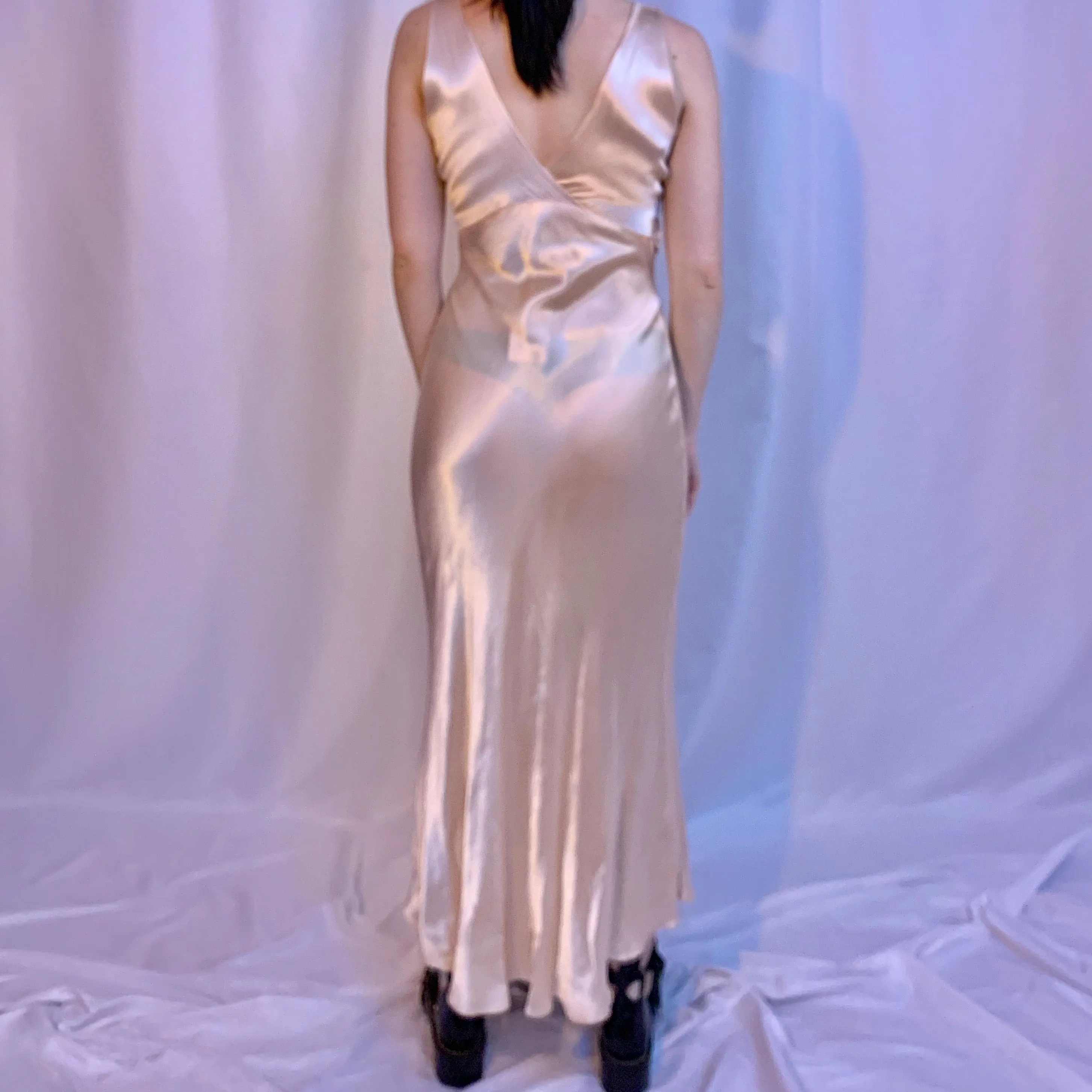 40’s silk slip dress