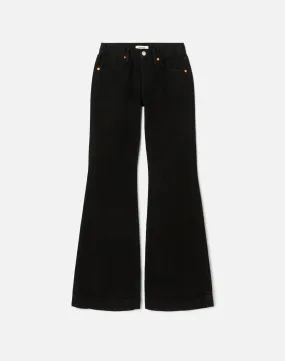 70s Low Rise Bell Bottom - Black