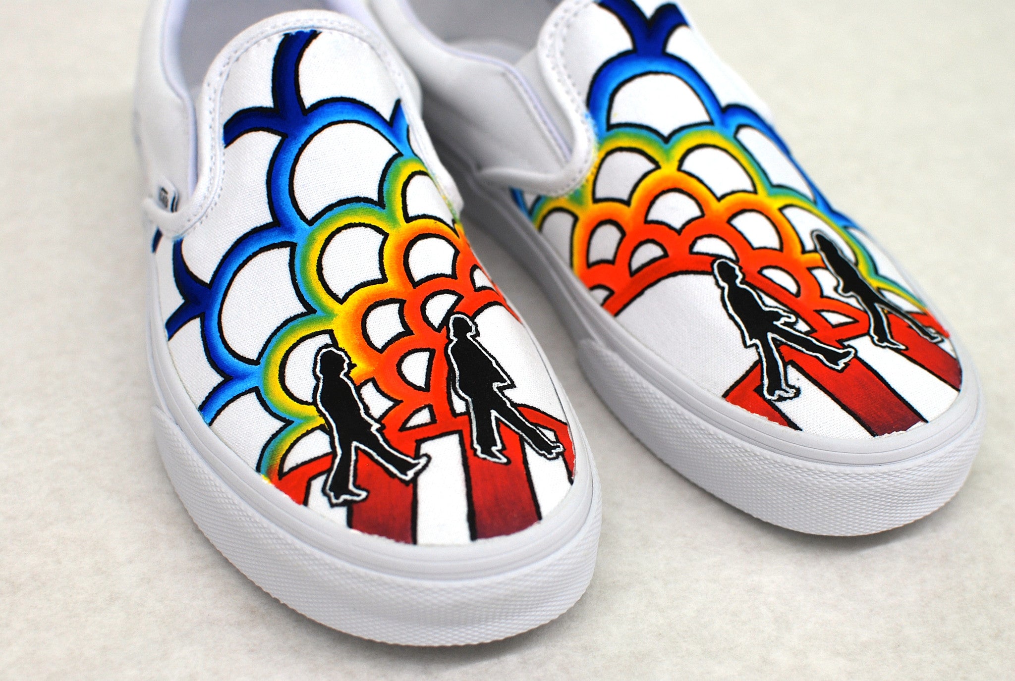 Abbey Road - Beatles theme Vans slip ons