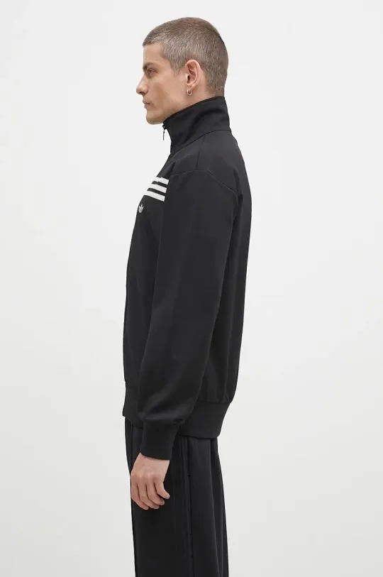 adidas Originals sweatshirt 70s Track Top men's black color with an application JN5962