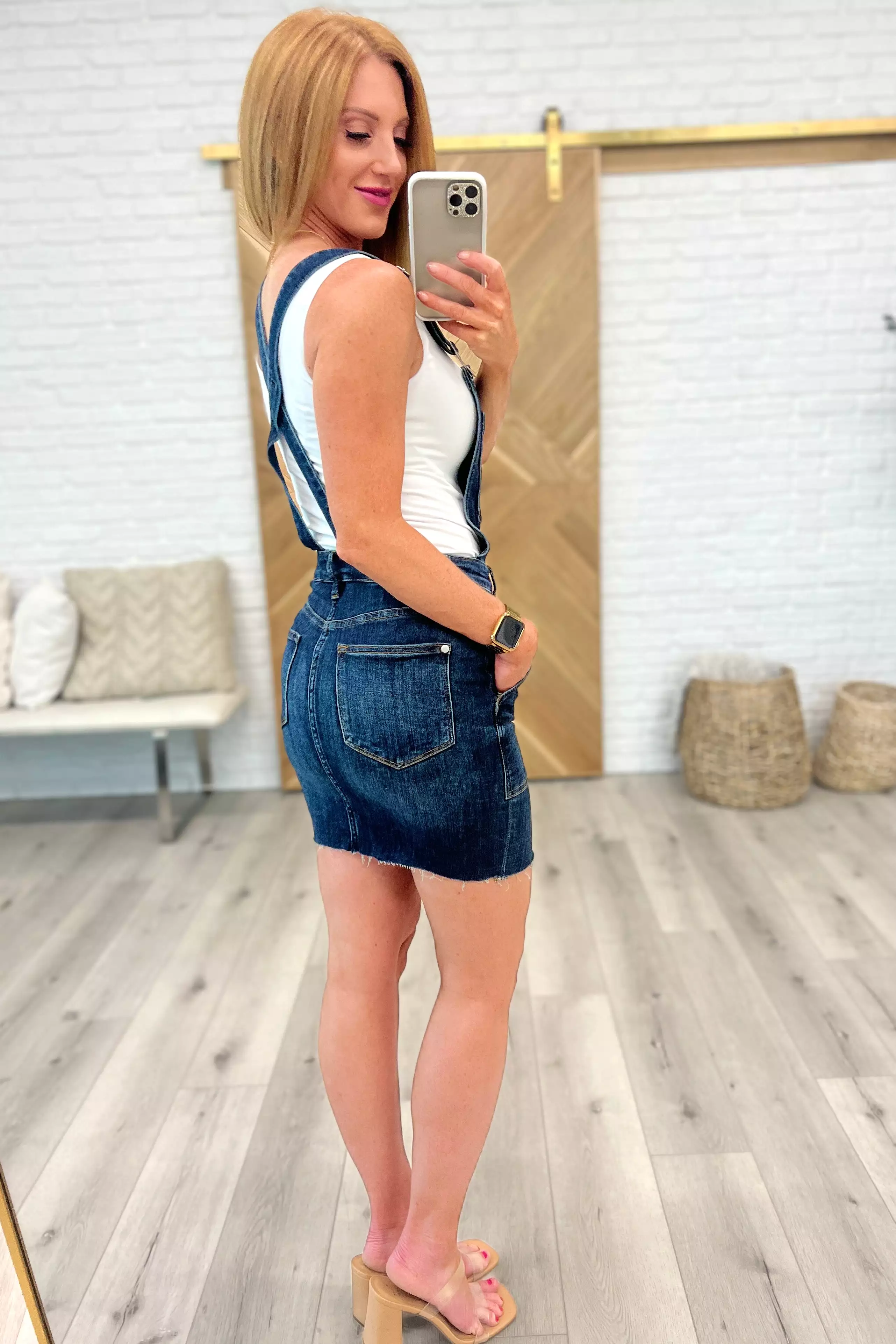 Agnes Denim Overall Dress-- Use the code SPRINGJB for 20% off!