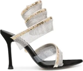 Alevì Bright-s 95mm crystal-embellished sandals Black