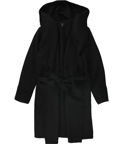 Alfani Womens Drape-Front Hooded Jacket