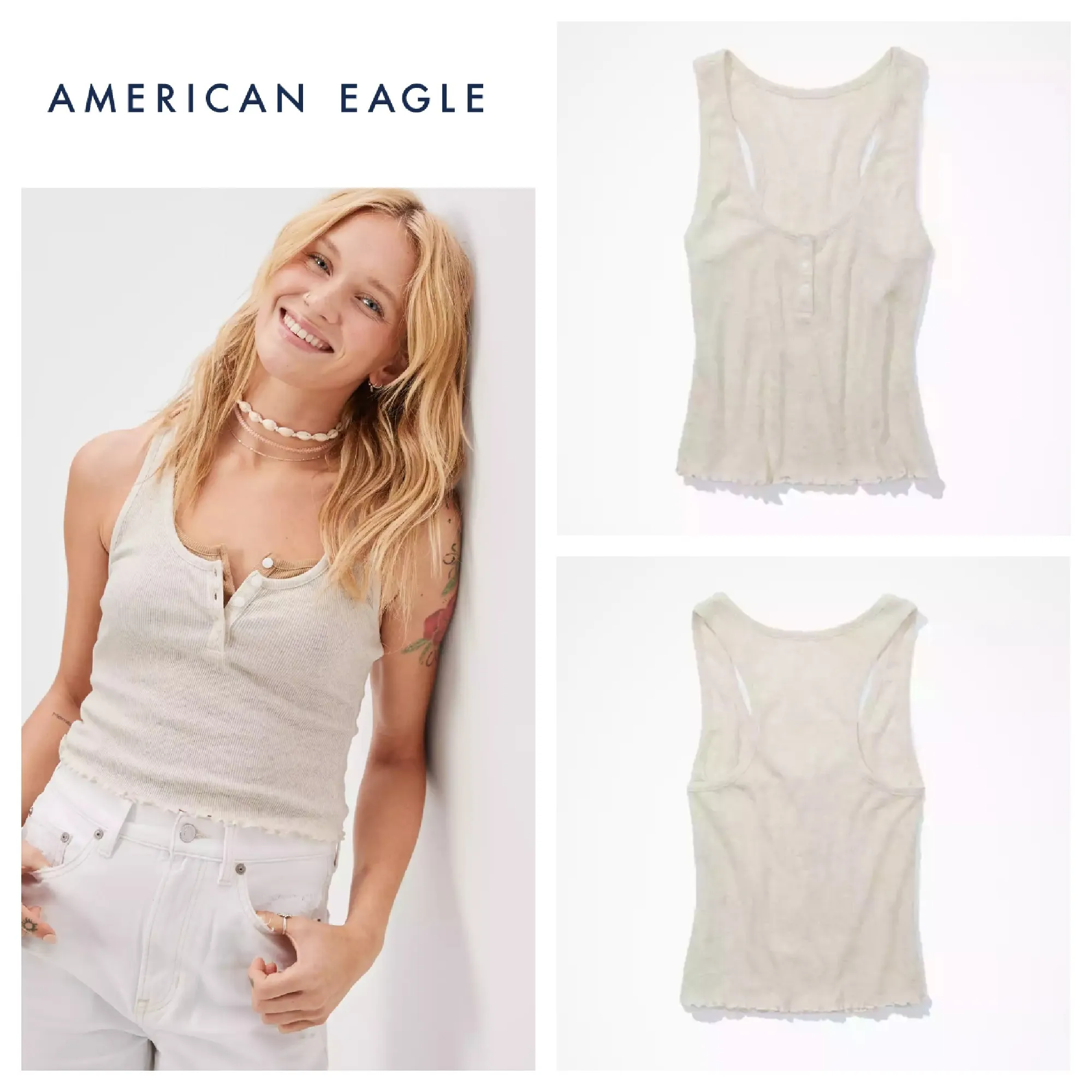 American Eagle Outfitters  |Sleeveless Street Style Plain Tanks & Camisoles