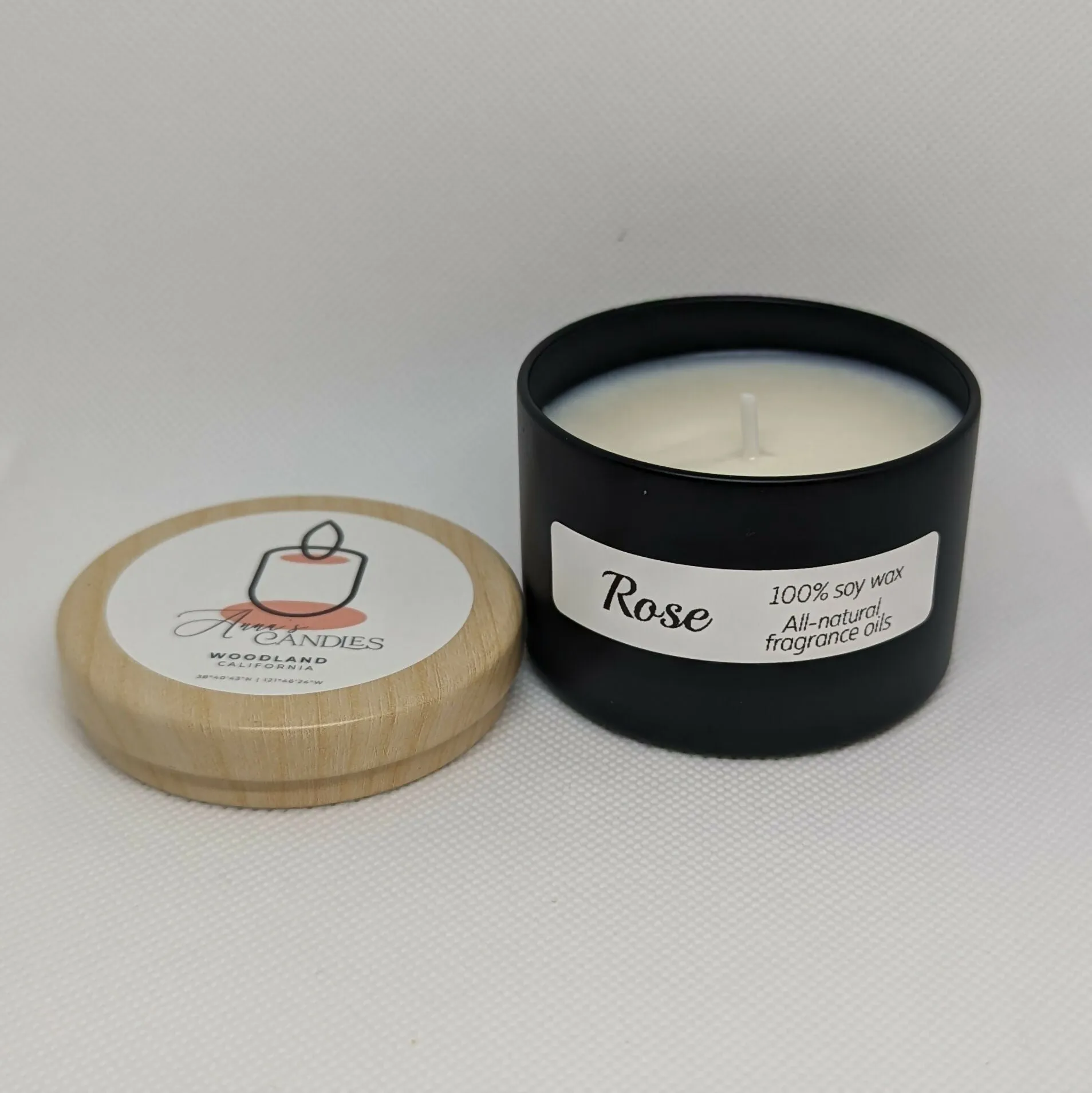 Anna's Candles - Rose White Wax Candle