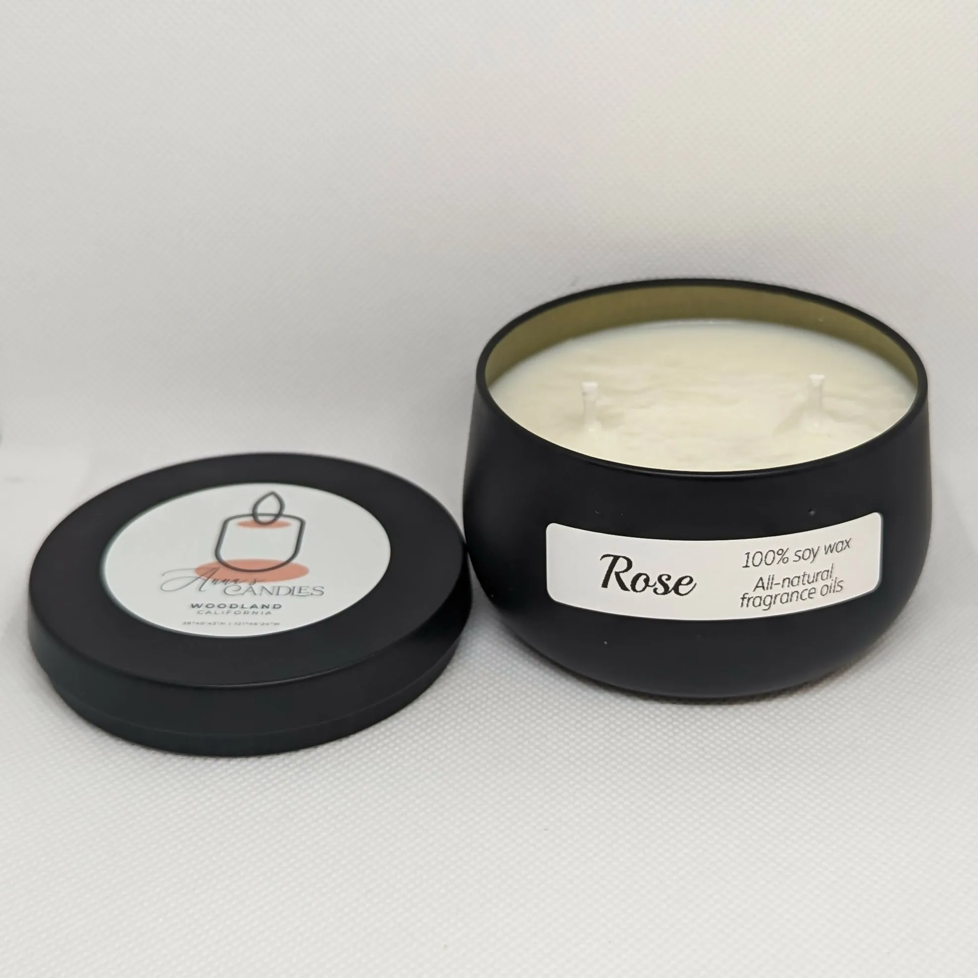 Anna's Candles - Rose White Wax Candle