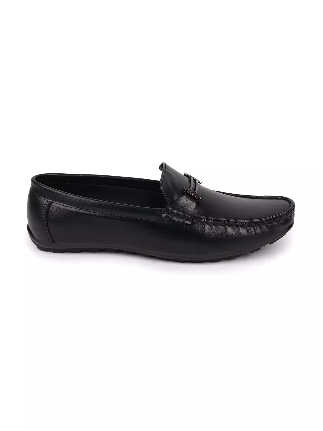 Basics Men Blue Horsebit Buckle Premium Slip On Casual Loafers and Moccasin Shoes