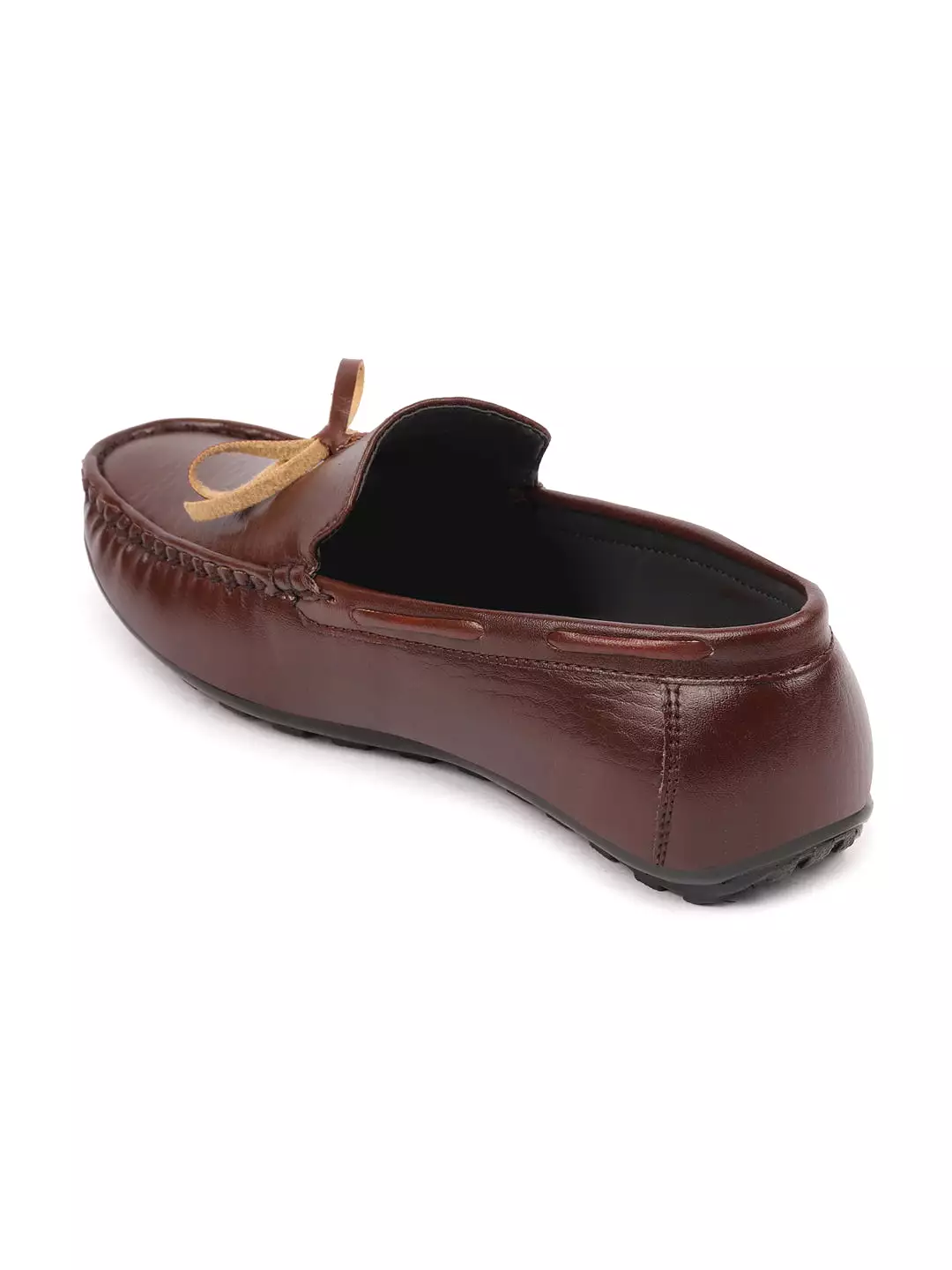 Basics Men Brown Classic Stylish Stitched Tassel Lace Design Casual Shoes Moccasin and Loafers