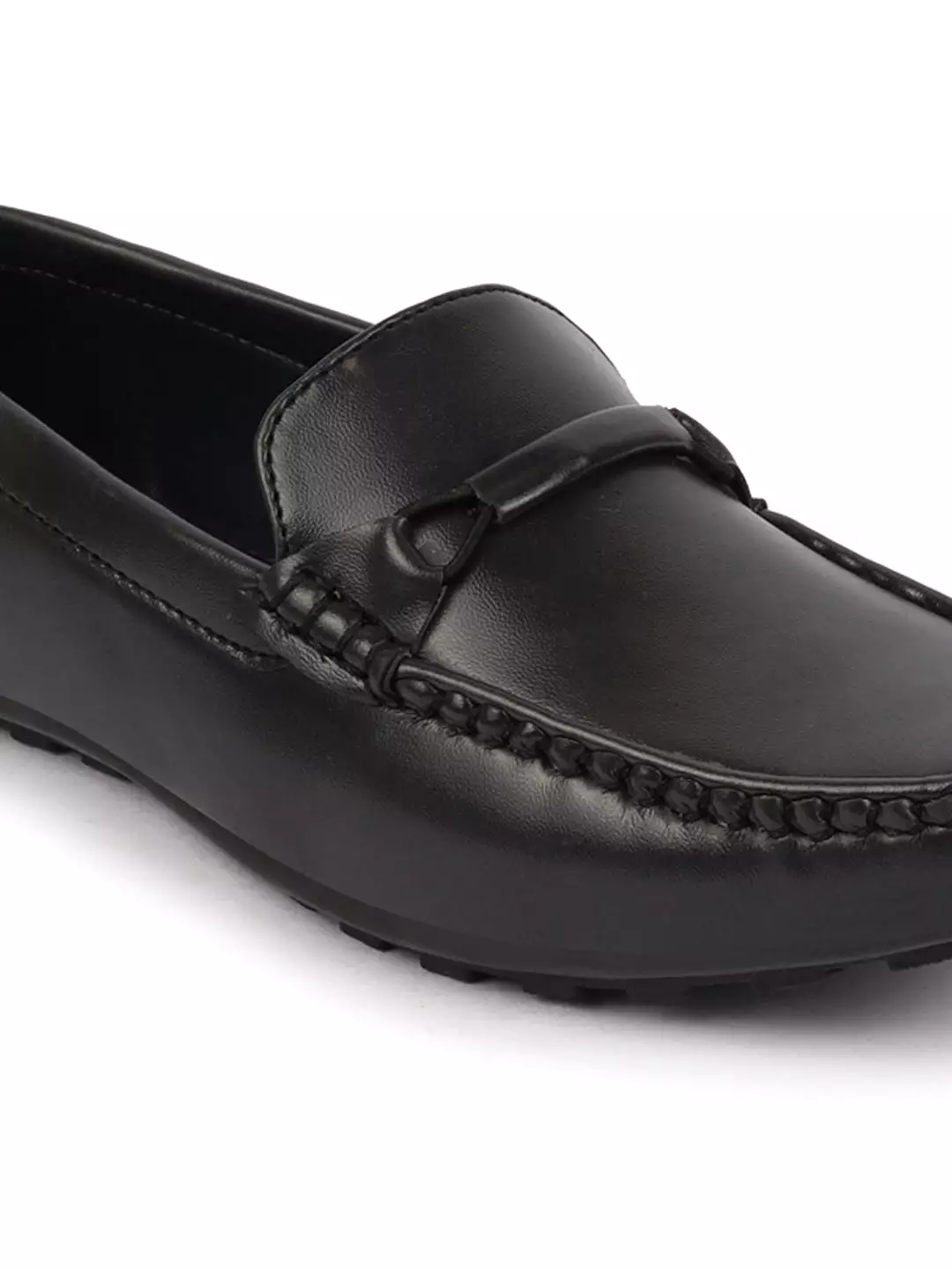 Basics Men Grey Buckle Design Slip On Casual Loafers and Moccasin Shoes