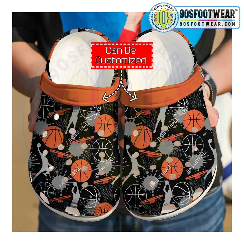 Basketball Custom Crocs Basketball Pattern Personalized Clogs Shoes