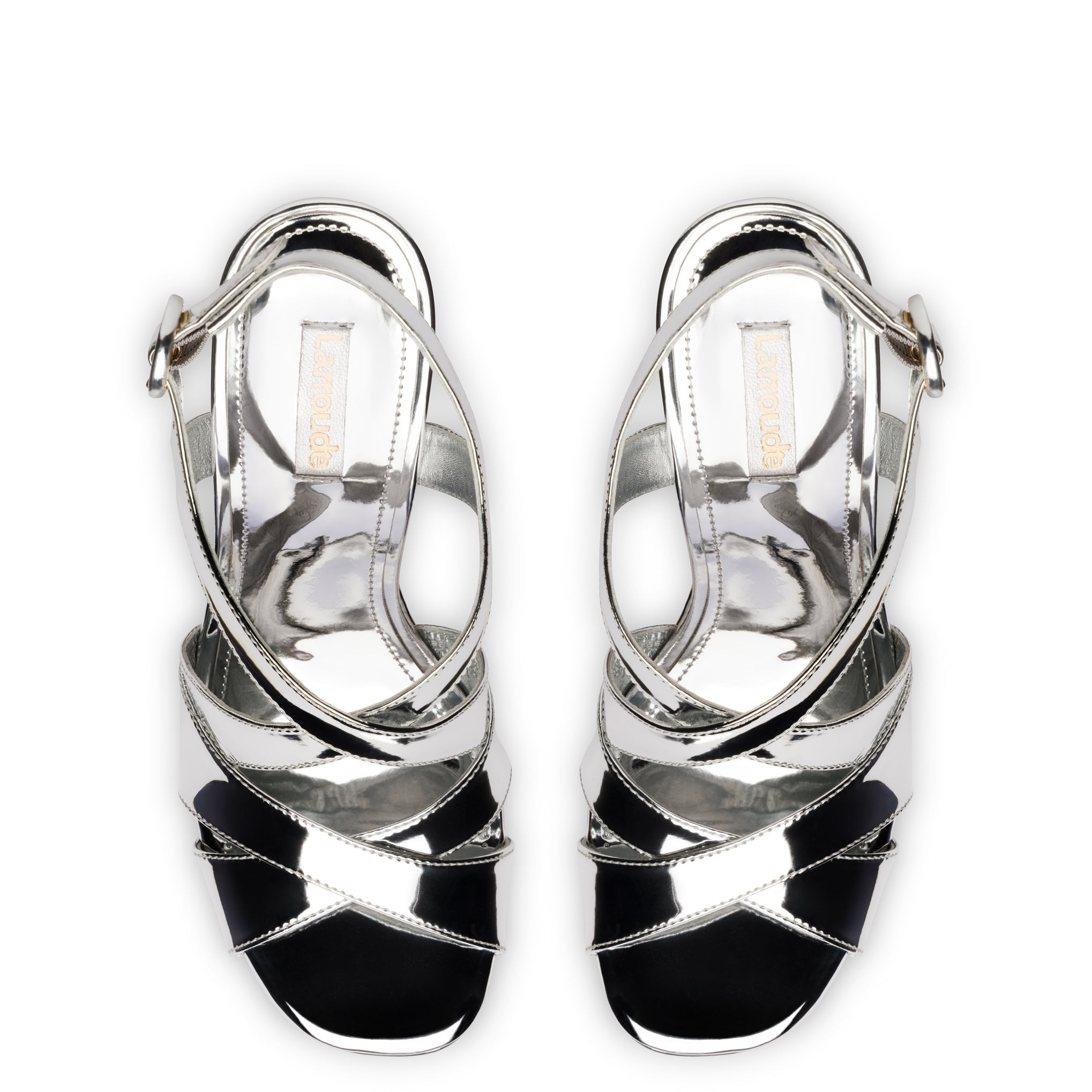 Bee Sandal In Silver Specchio