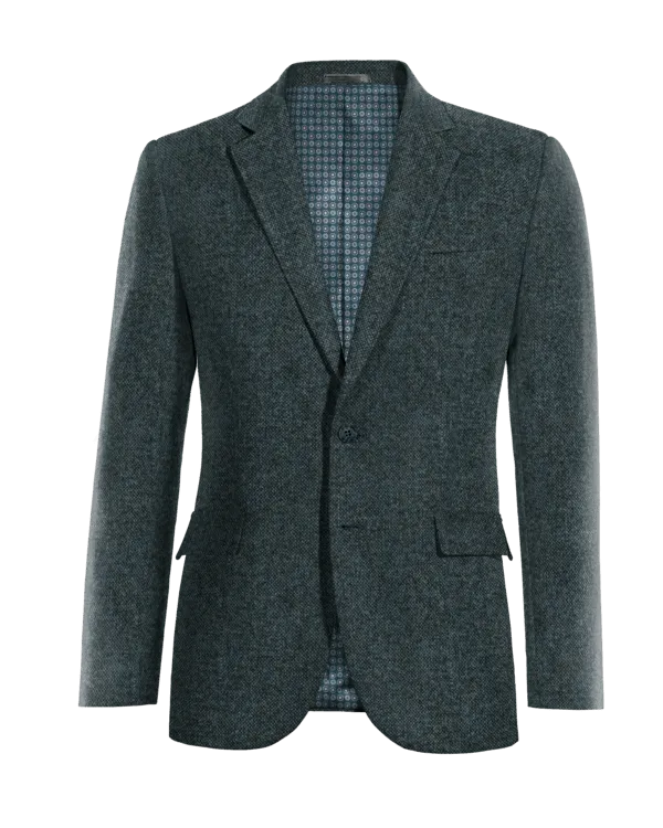  Blazer azul de donegal tweed slim fit