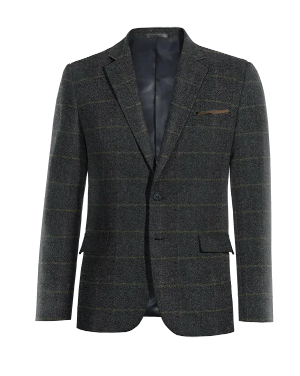  Blazer azul de tweed a cuadros edición limitada