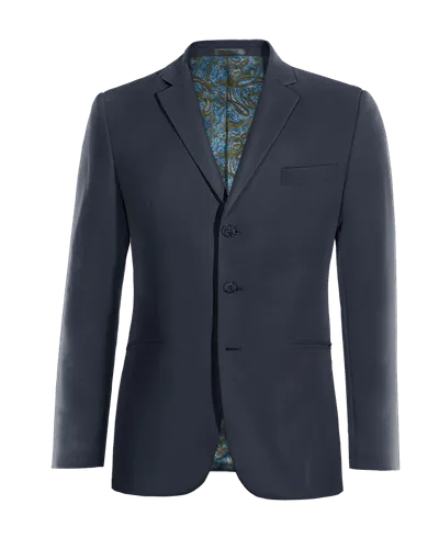  Blazer azul marino esencial de 3 botones