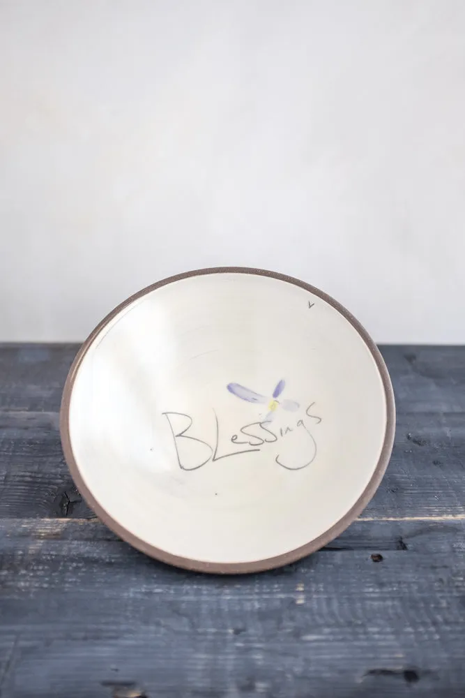 Blessings Pasta Bowl Hand Painted Ceramic