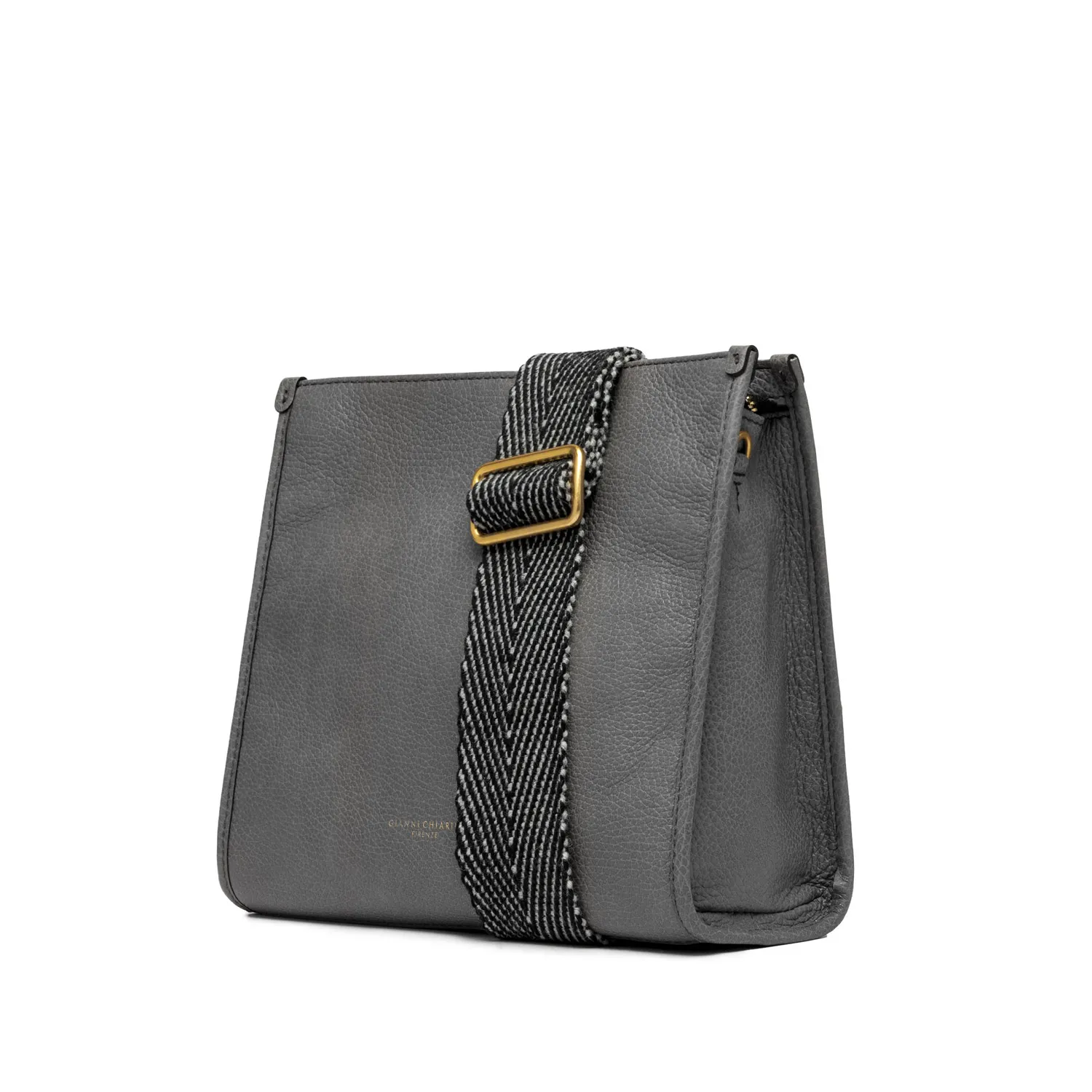 Borsa crossbody Anna in pelle grigia