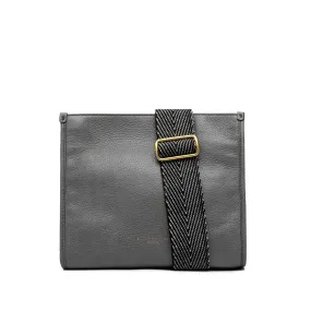 Borsa crossbody Anna in pelle grigia