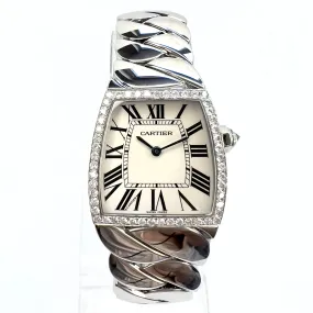 CARTIER LA DONA Quartz 28mm Steel ~1.5TCW Diamond Watch