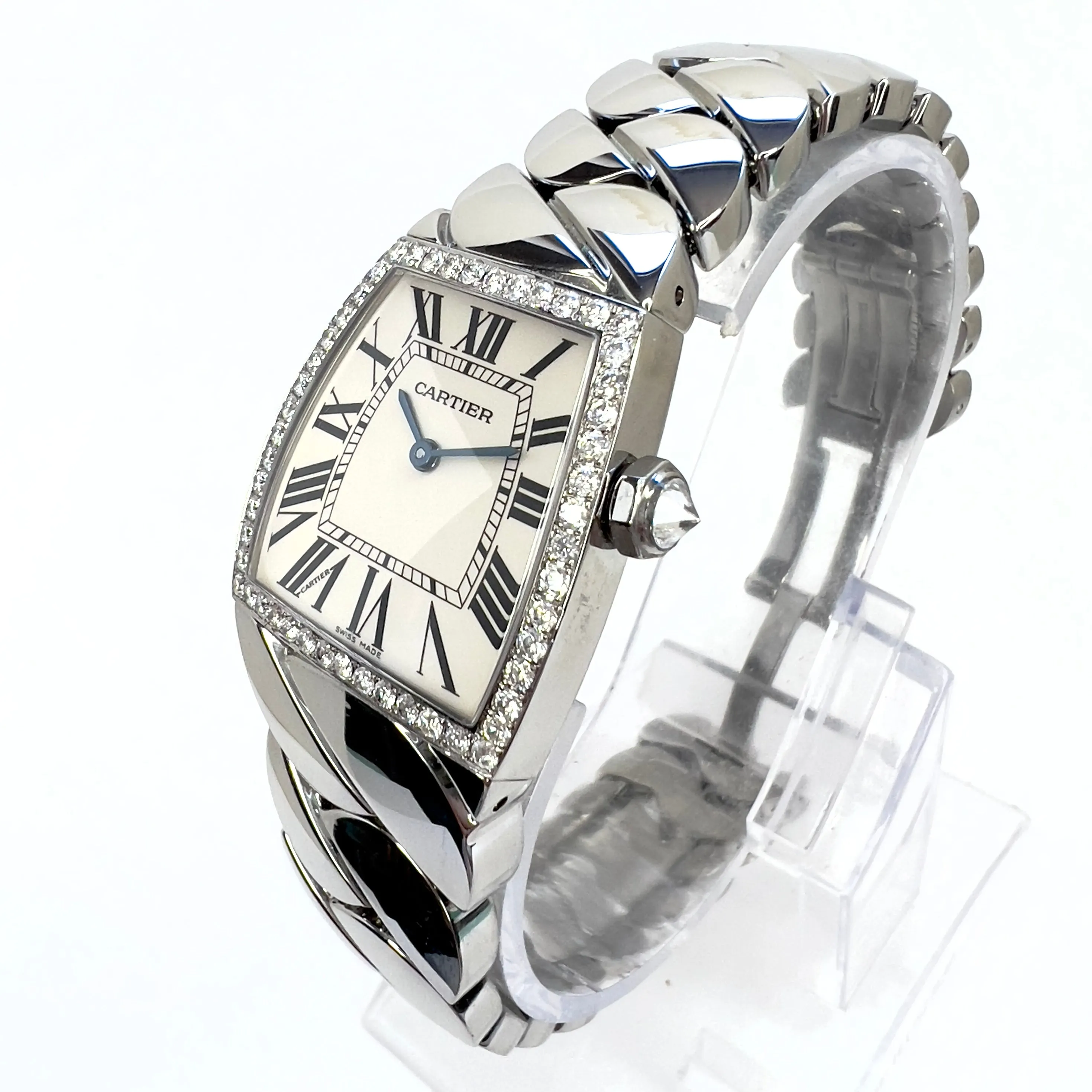 CARTIER LA DONA Quartz 28mm Steel ~1.5TCW Diamond Watch