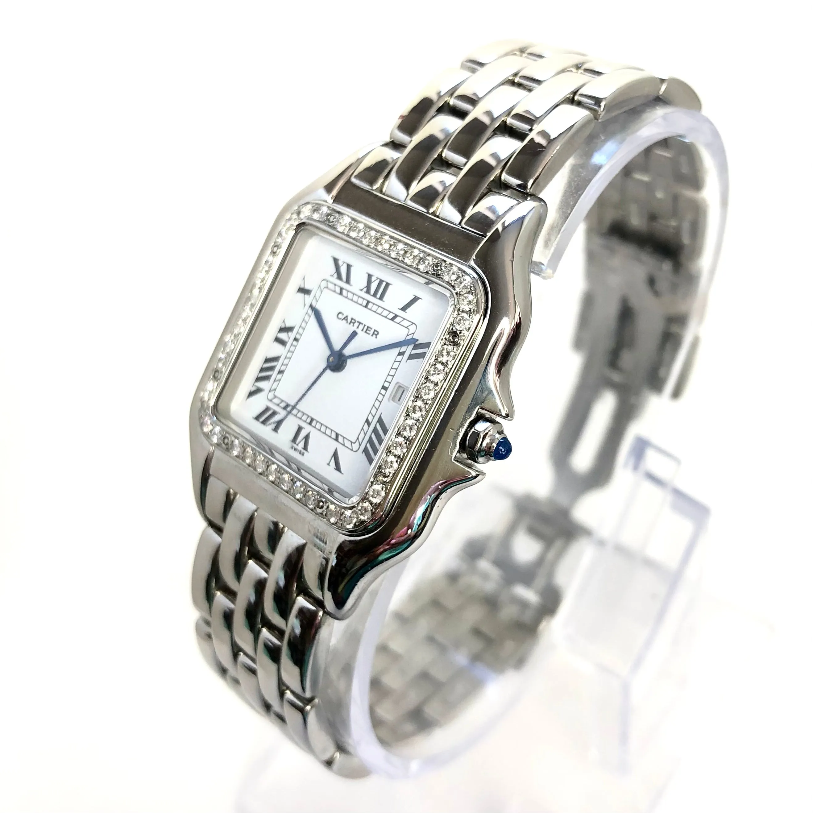 CARTIER PANTHERE 29mm Steel 0.55TCW Diamond Watch