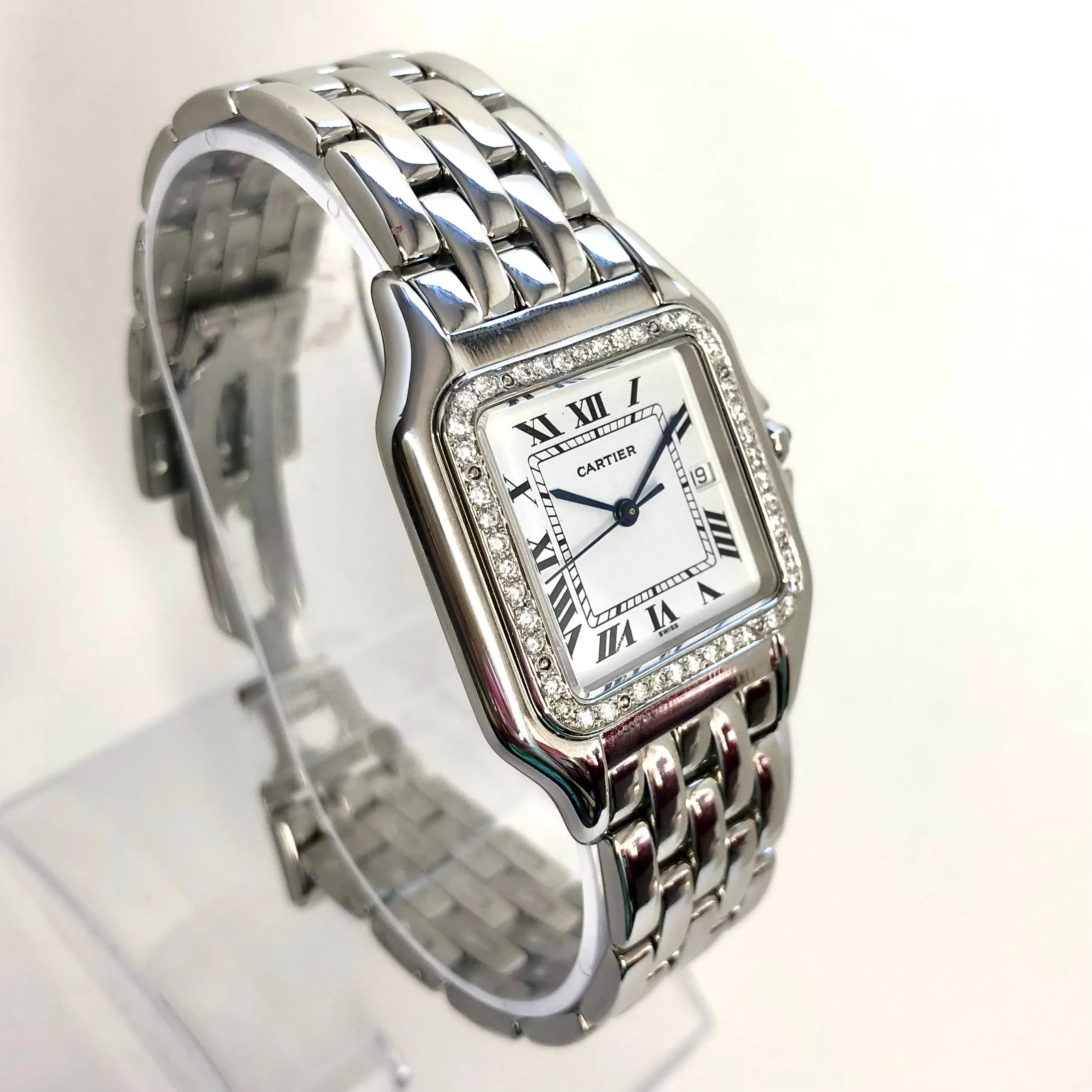 CARTIER PANTHERE 29mm Steel 0.55TCW Diamond Watch