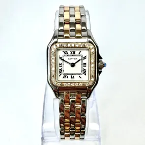 CARTIER PANTHERE Quartz 23mm 2 Row Gold 0.33TCW Diamond Watch