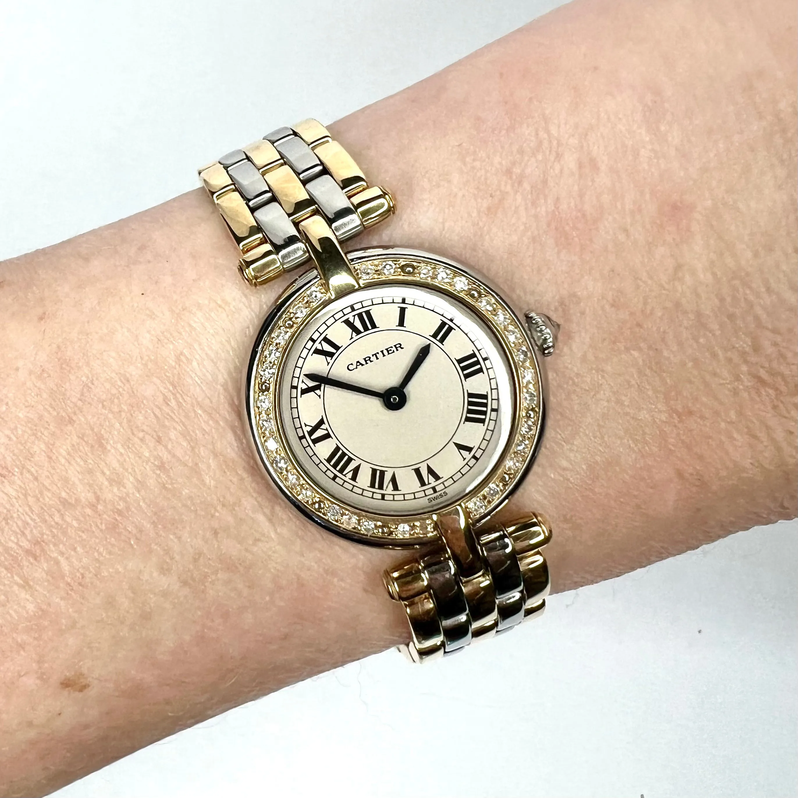 CARTIER PANTHERE VENDOME 24mm 3 Row Gold 0.80TCW Diamond Watch