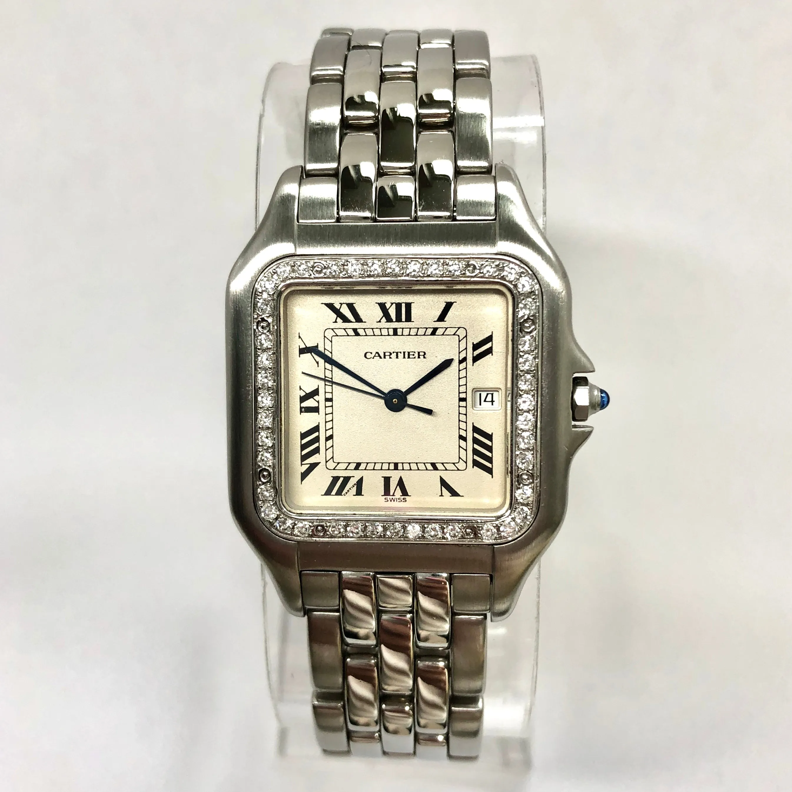 CARTIER PANTHRE 29mm Steel 0.55TCW Diamond Watch