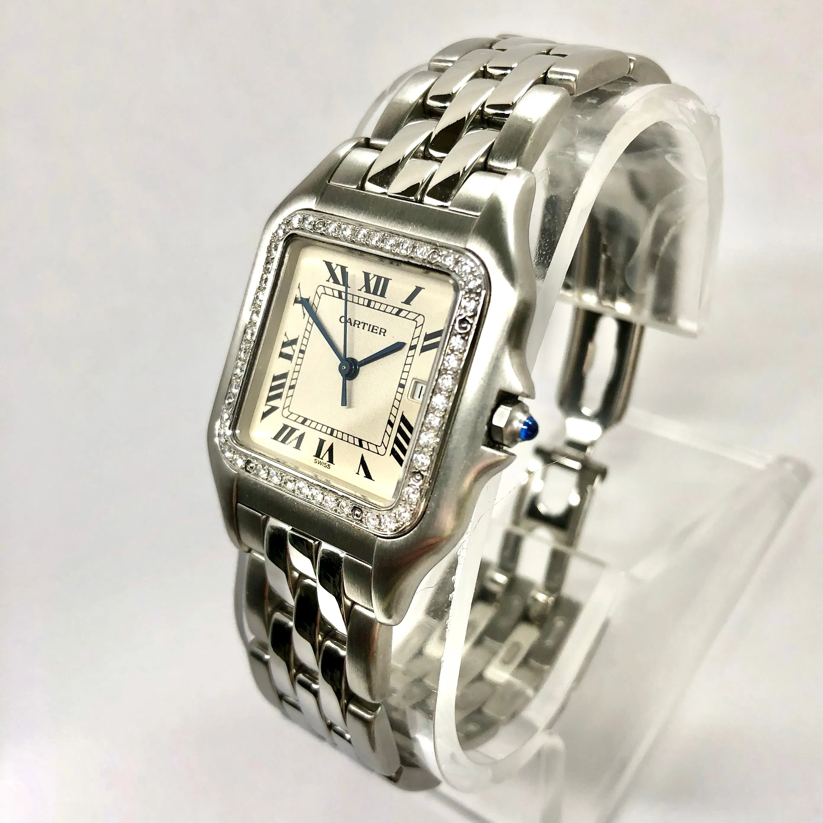 CARTIER PANTHRE 29mm Steel 0.55TCW Diamond Watch