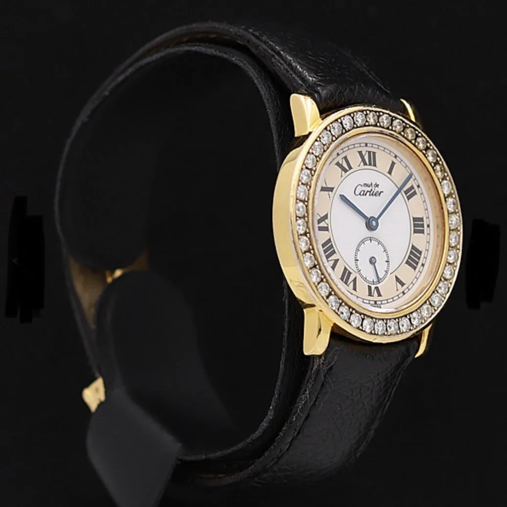 CARTIER RONDE Quartz 18K Electroplated 1.59TCW DIAMOND Watch