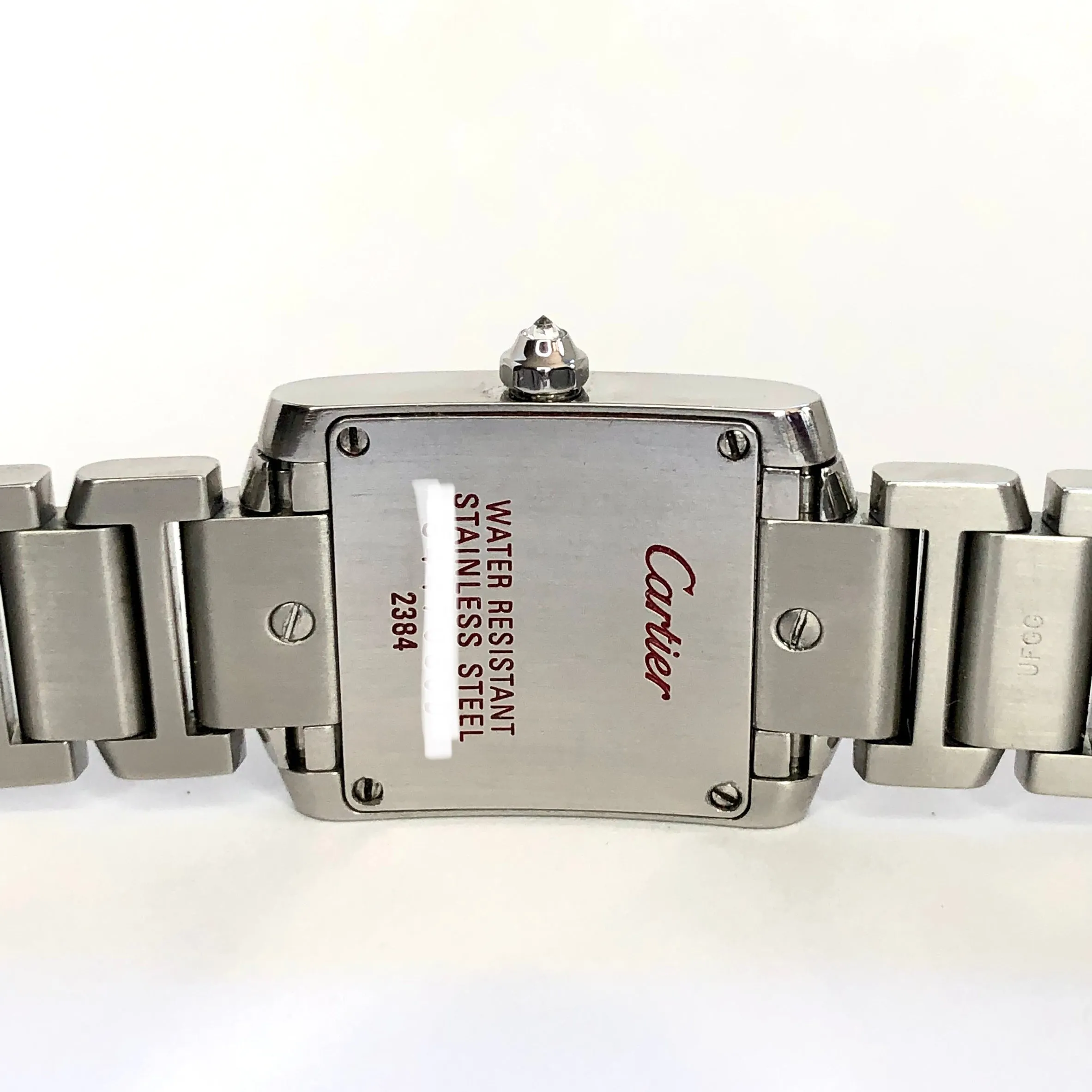 CARTIER TANK FRANCAISE Quartz 20mm Steel 6.11TCW Full DIAMOND Watch