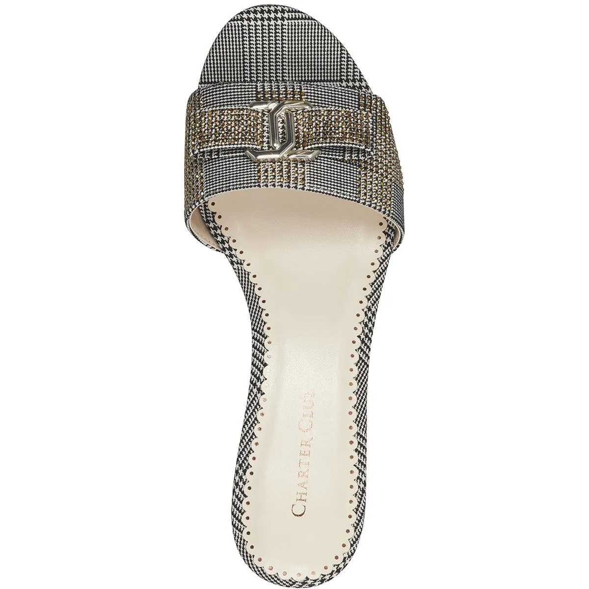 Charter Club Womens Tessa Embellished Slip On Heels