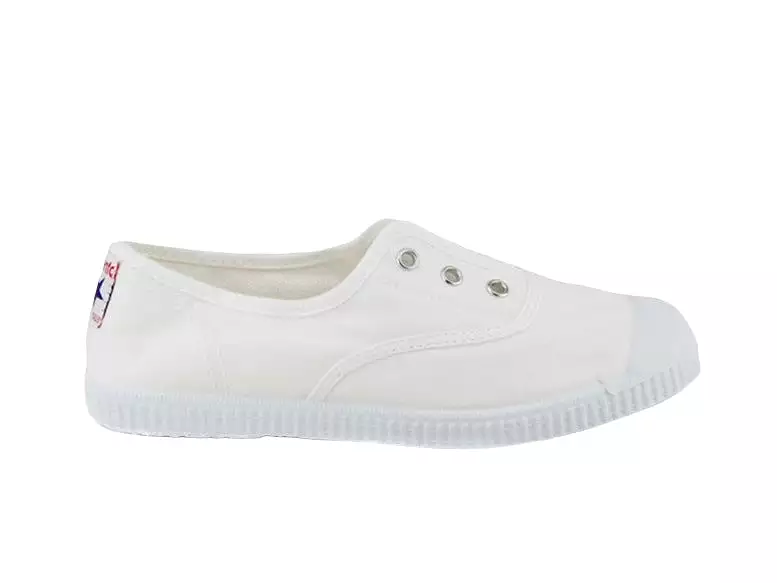 CIENTA TOILE  élastique 70997 Blanc Toiles Espadrilles