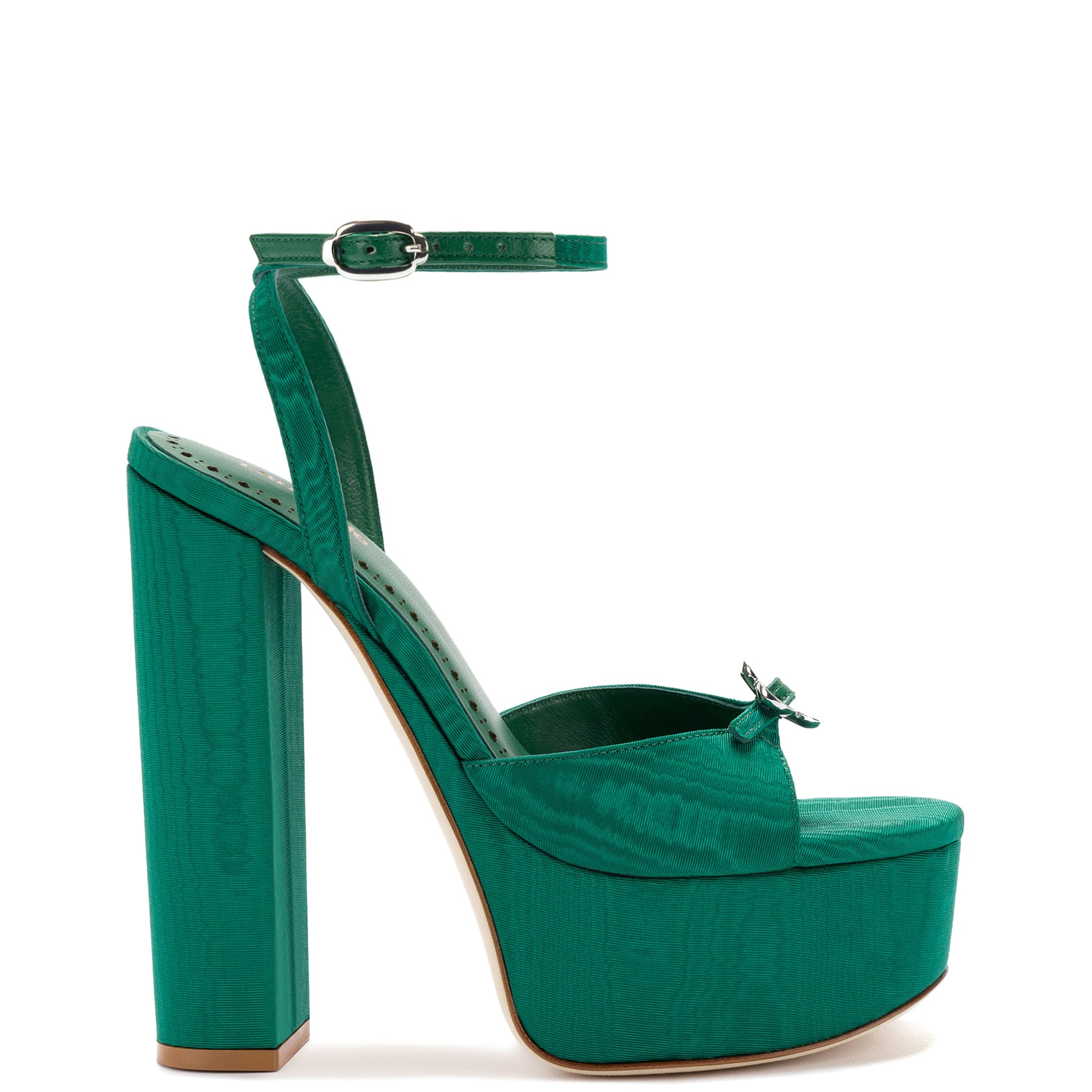 Daisy Platform In Emerald Fabric