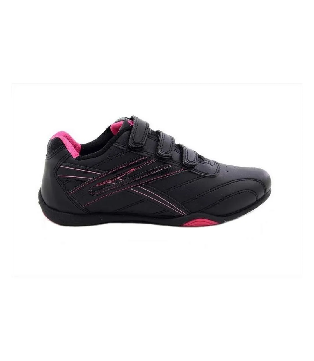 Dek Womens/Ladies Raven 3 Touch Fastening Trainers (Black/Fuchsia) - UTDF915