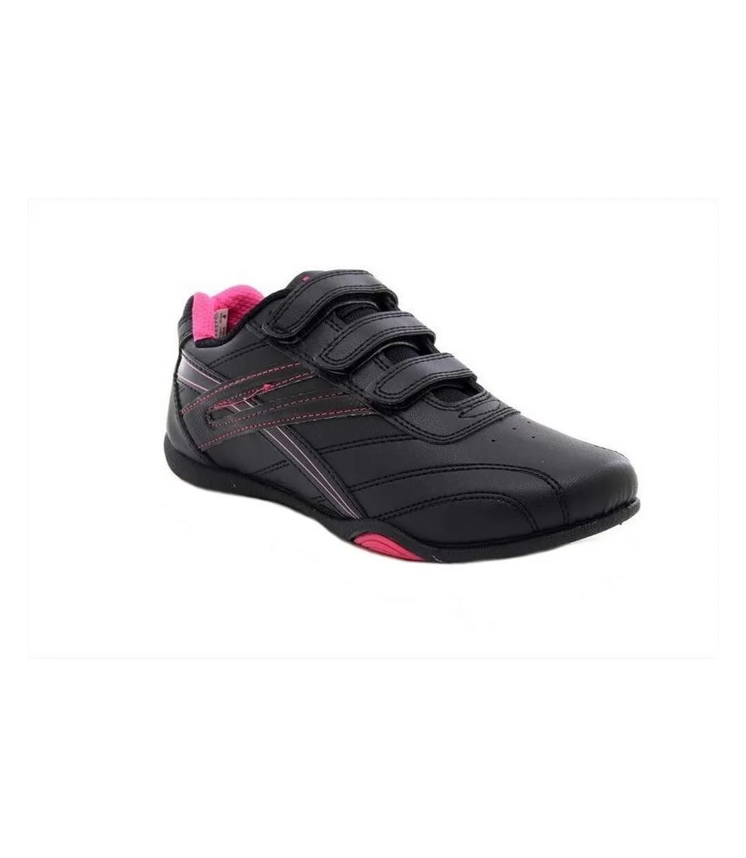 Dek Womens/Ladies Raven 3 Touch Fastening Trainers (Black/Fuchsia) - UTDF915