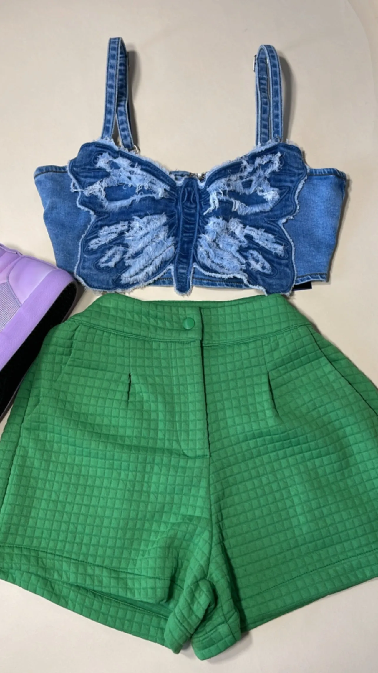 Denim Butterfly Top