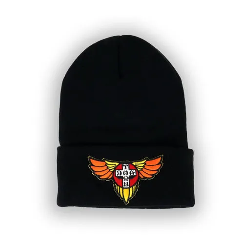 Dogtown Skateboards Beanie Wings Patch OG 70s Black