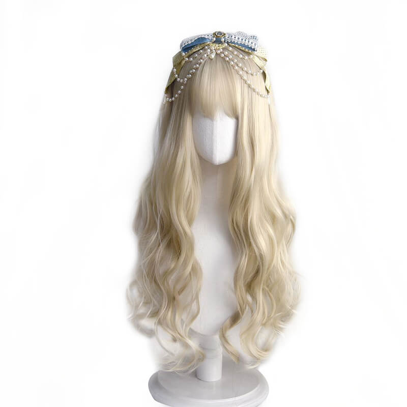 Doll beige/light golden brown Lolita long curly wig BY5001