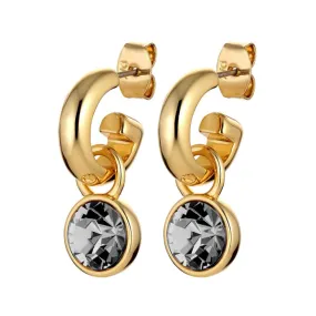 Dyrberg/Kern - Anna Gold Earring Grey