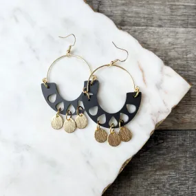 Flip Hoops - Matte Black - Acrylic Earrings