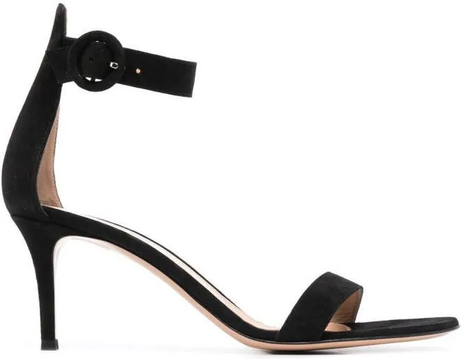 Gianvito Rossi Portofino 70mm suede sandals Black