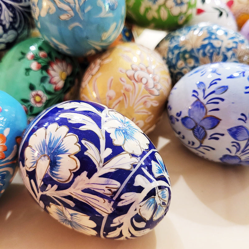 Hand painted Wooden Eggs Assorted - Large