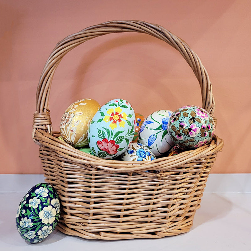 Hand painted Wooden  Eggs Assorted - Medium