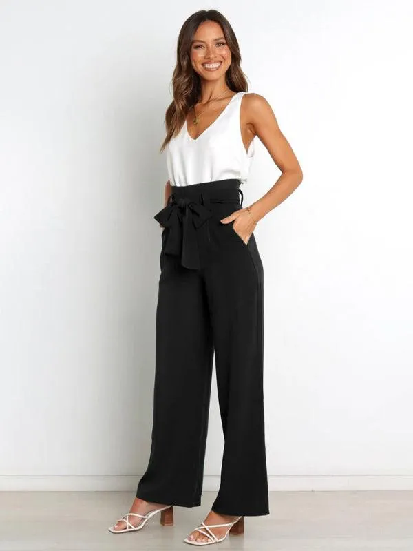 High Waist Wide Leg Women's Pants