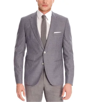 Hugo Boss Mens Checkered Two Button Blazer Jacket