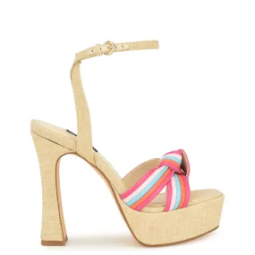 Irna Platform Ankle Strap Knotted Sandals