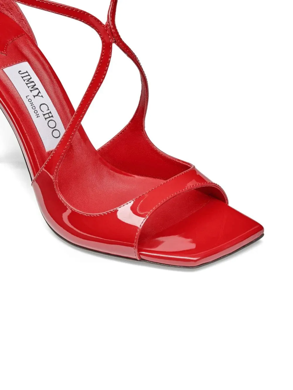 JIMMY CHOO Azia Sandals In Red Patent Leather