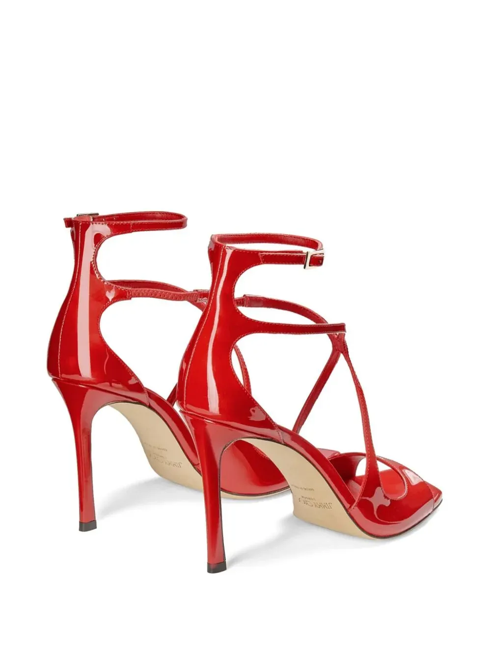 JIMMY CHOO Azia Sandals In Red Patent Leather